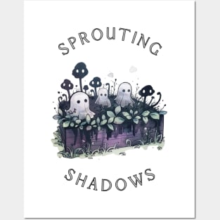 Sprouting Shadows T-Shirt | Dark Boho Witchy Garden Posters and Art